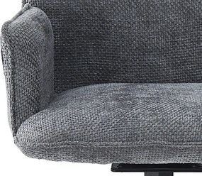 Jedálenská stolička Livela, dymovo šedá štruktúrovaná tkanina