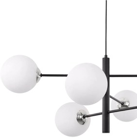 Závesne svietidlo Florence, 6x biele sklenené tienidlo, B/CH