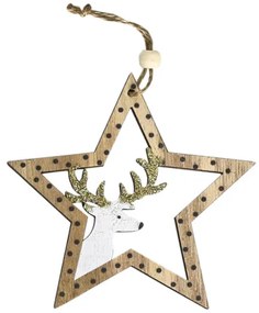 Vianočná dekorácia KL-21X12 hnedá (2 ks)