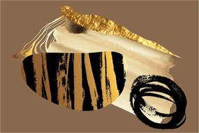 Obraz - Abstrakcia golden brown N⁰2 (90x60 cm)