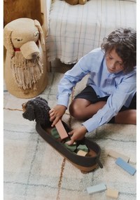 Tmavohnedý látkový detský kôš na hračky 59x16x23 cm Sparky – Lorena Canals