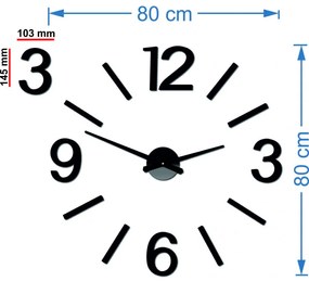 Nalepovacie nástenné hodiny do obývačkay | SENTOP X0067