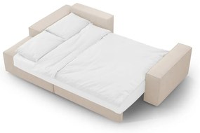 Béžová rozkladacia rohová pohovka z textílie bouclé (ľavý roh) Jodie – Micadoni Home