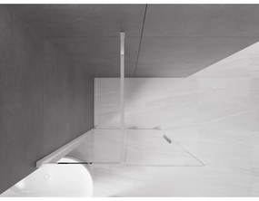 Mexen Velar, posuvné dvere do otvoru typ Walk-In 85 cm, 8mm číre sklo, chrómová, 871-085-000-03-01