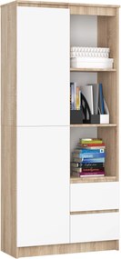 Skriňa Rexa 80 cm dub sonoma/biela