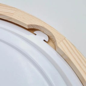 Stropné kúpeľňové svietidlo NATURAL 3xE27/15W/230V IP54 borovica Ø37 cm