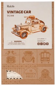 Robotime Rolife 3D drevené puzzle Historický automobil 164 ks