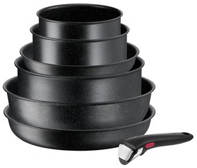 Hliníková súprava riadu 7 ks INGENIO Black stone L3998702 – Tefal