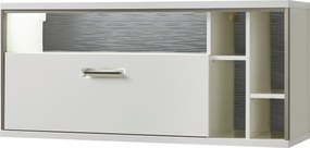 XXXLutz ZÁVESNÝ DIEL, sivá, strieborná, biela, biela s vysokým leskom, 124/56/38 cm Livetastic - Online Only obývacie izby - 001700020714