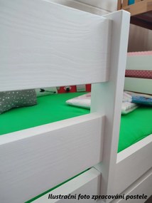 Detská domčeková Montessori típí posteľ z masívu borovice OLA - 200x90 cm - BIELA