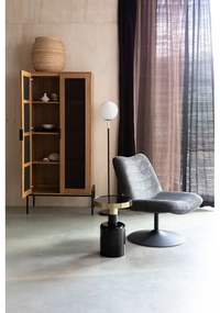 Tmavosivé zamatové kreslo Bubba – Zuiver