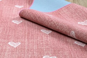 Koberec HEARTS Jeans - ružový