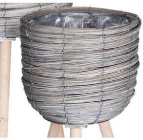 KVETINÁČ Z MORSKEJ TRÁVY GRAS SADA 3KS 60X30 CM+45X25 CM+33X21 CM SIVÁ