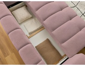 Ružová rozkladacia/s úložným priestorom pohovka 251 cm Fuji – Bobochic Paris