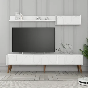TV skrinka Lyon 2 - White, Walnut