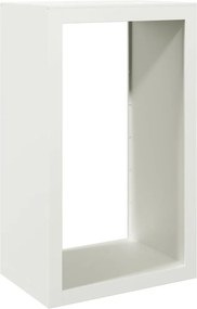 vidaXL Regál na krbové drevo, biely 60x40x100 cm, oceľ