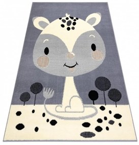 Detský kusový koberec PP Fox šedý 200x300cm