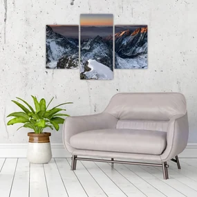 Obraz - Východ slnka v horách (90x60 cm)