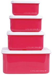 A Little Lovely Company - súprava štyroch desiatových škatuliek - čerešne