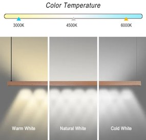 Immax NEO 07304L - LED stmievateľný luster na lane MADEIRA 33W/230V Wi-Fi Tuya 152 cm dub