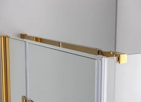 BPS-koupelny Štvorcový sprchový kút KZ1390A GL 80x80 zlatá/transparent - bez vaničky