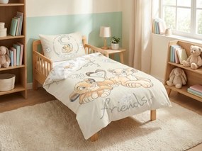 Bavlnené obliečky do postieľky LION KING BF krémové Rozmer obliečky: 40 x 60 cm | 100 x 135 cm