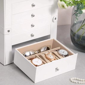 Šperkovnica Livia2, 32x26x15,5 cm, biela