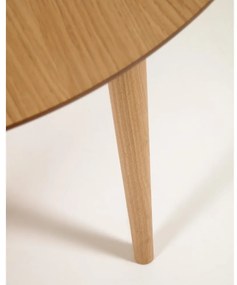 Rozkladací jedálenský stôl v dekore duba v prírodnej farbe ø 120 cm Oqui – Kave Home