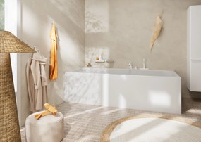Hansgrohe Tecturis S, páková vaňová voľne stojaca batéria na podlahu, biela matná, HAN-73440700