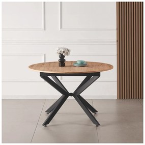 Tempo Kondela Jedálenský rozkladací stôl, dub artisan/čierna, 100x100-140x75 cm, ABERO TYP 1