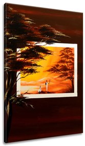 Gario Ručne maľovaný obraz Úspešný lov Rozmery: 120 x 80 cm