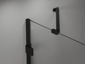 Mexen Lunar Duo, výklopný sprchový kút 115 x 90 cm, 8mm číre sklo, čierny profil, 834-115L-090P-70-00
