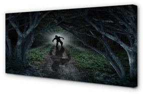 Obraz canvas strom formu temného lesa 140x70 cm