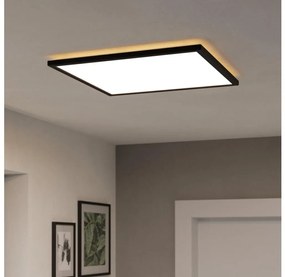 Eglo 901444- LED Kúpeľňové stropné svietidlo ROVITO 17W/230V 50x50 cm IP44 čierna EG901444