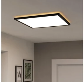 Eglo 901444- LED Kúpeľňové stropné svietidlo ROVITO 17W/230V 50x50 cm IP44 čierna EG901444
