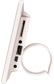 Sencor - Digitálny fotorámik s reproduktorom 230V biela + diaľkové ovládanie