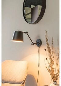 Čierne nástenné svietidlo Hajo - White Label