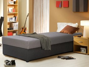 Posteľ Ormea 88x202 cm, antracitová/šedá látka