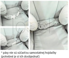 lovel.sk Detská sedačková hojdačka pre dvojičky Mouse - Sepia rose