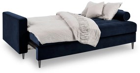 Rozkladacia zamatová pohovka s úložným priestorom Romeo 225 × 100 × 96 cm