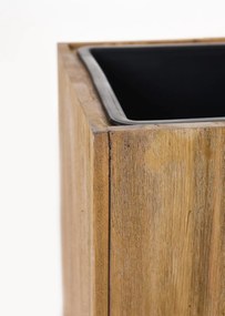 Kvetináč BLOCK, drevo akácie, výška 90 cm, hnedý