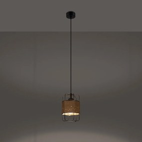 Závesné svietidlo Gizur, 1x šnúra/čierne drôtené tienidlo