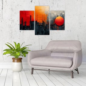 Obraz - Abstraktná maľba mesta (90x60 cm)
