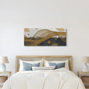 Obraz - Zlaté pierka (120x50 cm)
