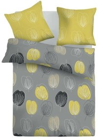 Kvalitex Bavlnené obliečky Grace sivá, 140 x 200 cm, 70 x 90 cm