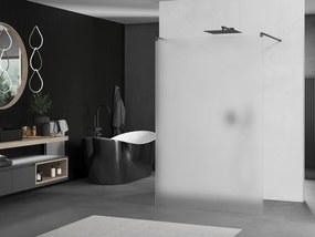 Mexen Kioto, sprchová zástena Walk-In 100 x 200 cm, 8mm sklo námraza, grafitový profil, 800-100-002-95-30