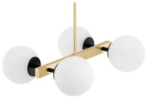 Argon 1767 - Luster na tyči FREEMONT 4xE27/15W/230V zlatá/biela/čierna