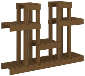 vidaXL Stojan na rastliny medovohnedý 104,5x25x77,5cm masívna borovica