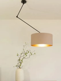 LED Nastaviteľný luster na tyči GORTA 1xE27/60W/230V béžová/zlatá