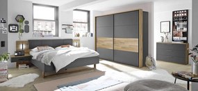 Zásuvková komoda Rivoli, dub/grafit